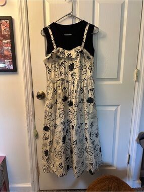 Women’s Navy & Cream Floral Tiered Sundress